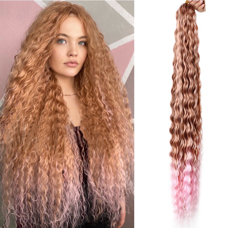 European and American-style synthetic ponytail wigs, crochet-in-the-cap ponytail extensions, long curly ponytail extensions, ponytail braids