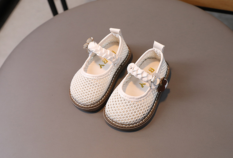 Summer Girls' Openwork Breathable Sandals, Knit Mesh Sandals, Toddler Princess Sandals, Baby First Walking Shoes