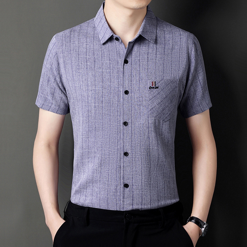 Men's non ironing business short sleeved shirt, summer casual shirt, men's clothing