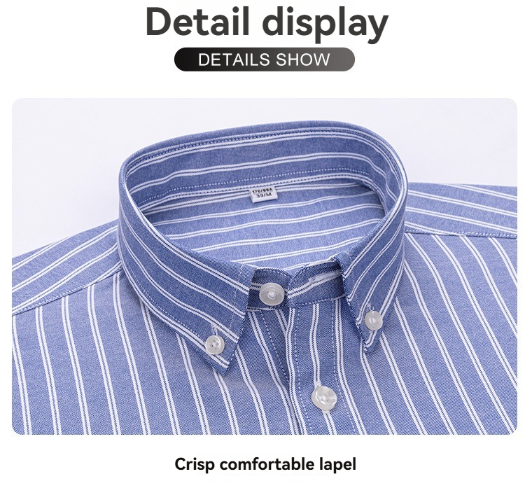 Men’s Non-Iron, Breathable Striped Long-Sleeved Shirt – Business and Professional Wear, Casual Men’s Clothing