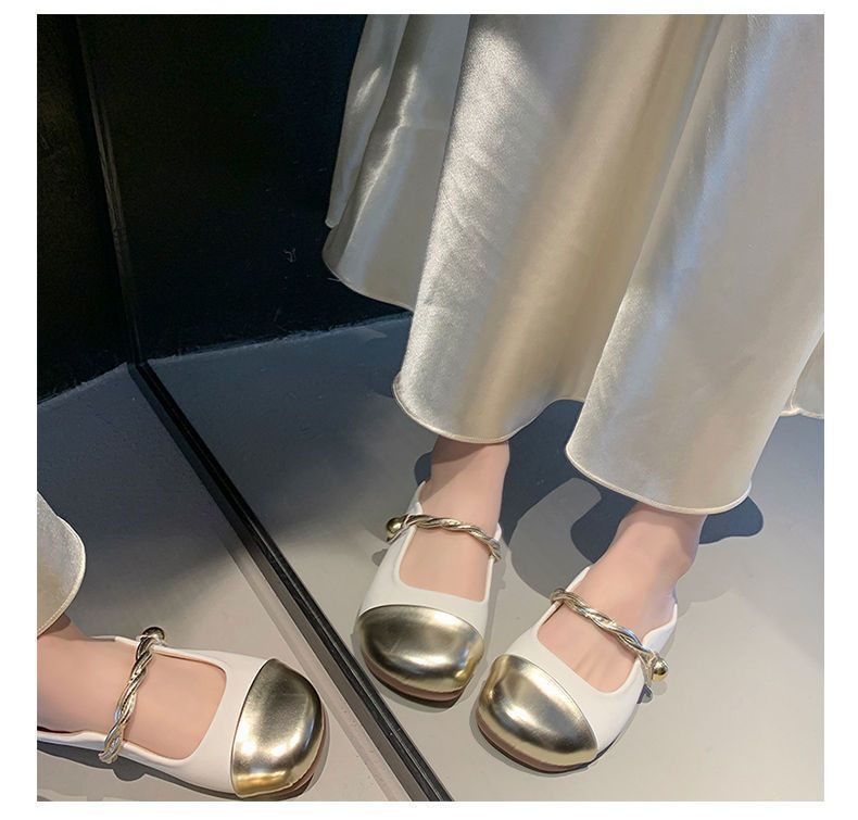 Women's lightweight, non-slip flat summer shoes: French-style half-slippers, perfect for pairing with dresses; versatile, closed-toe sandals