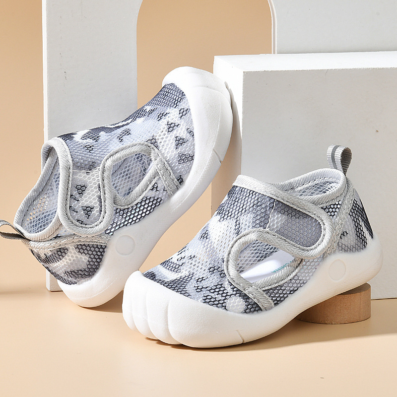 Toddler shoes summer 0 - 3 years old boys and girls thin mesh non-slip wear-resistant anti-kicking sandals