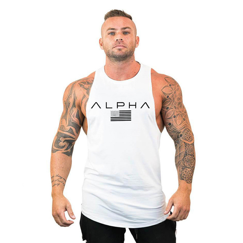 Men's fitness gym, running training vest, fitness training vest, sleeveless cotton vest, men's clothing