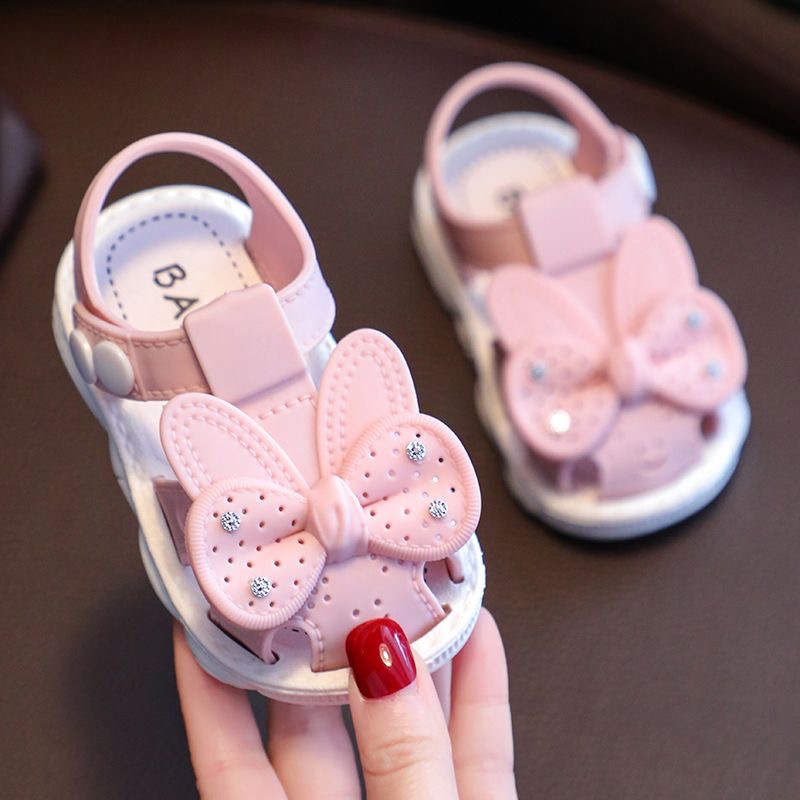 Girls' Sandals Summer Children's Baotou Soft Sole New Little Girl Princess Shoes Infant and Toddler Walking Shoes