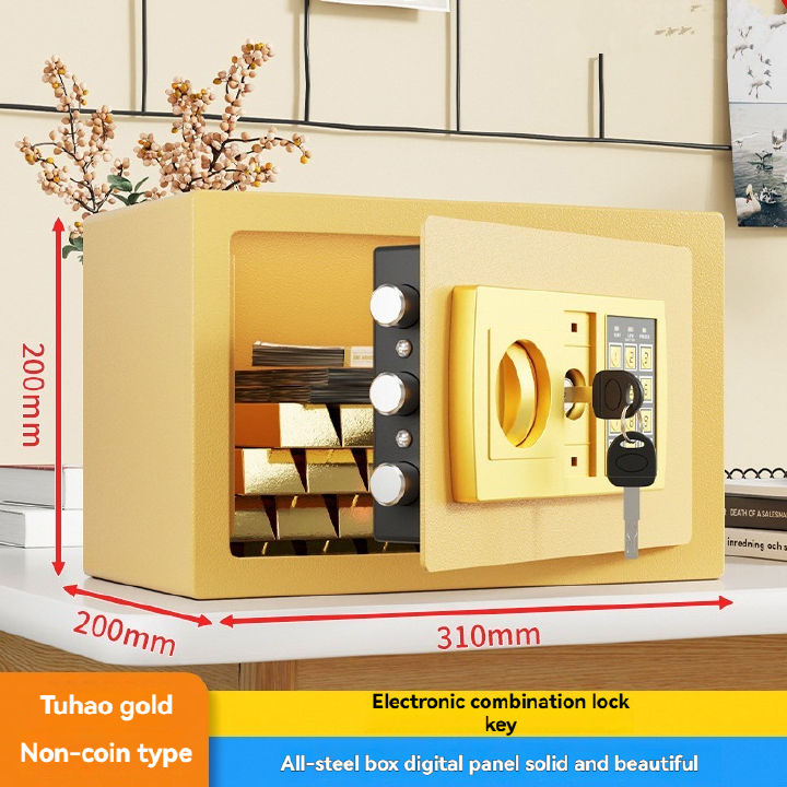 Home Safe: Anti-theft, Combination and Fingerprint, Office and Bedside, All-Steel, Household Safe, Small Built-in Safe