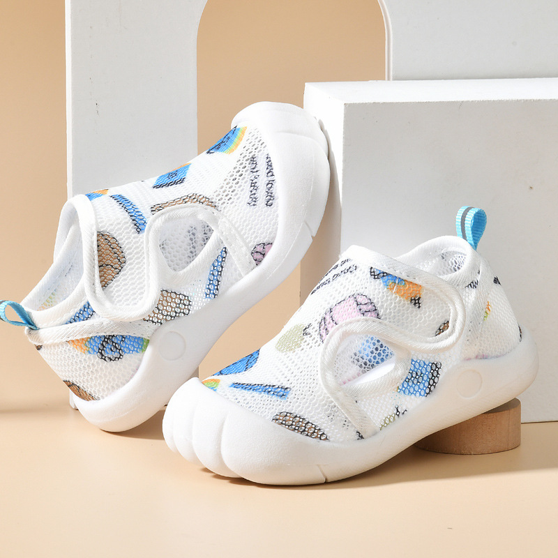 Toddler shoes summer 0 - 3 years old boys and girls thin mesh non-slip wear-resistant anti-kicking sandals