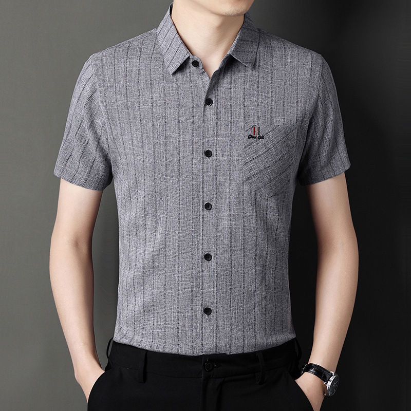 Men's non ironing business short sleeved shirt, summer casual shirt, men's clothing