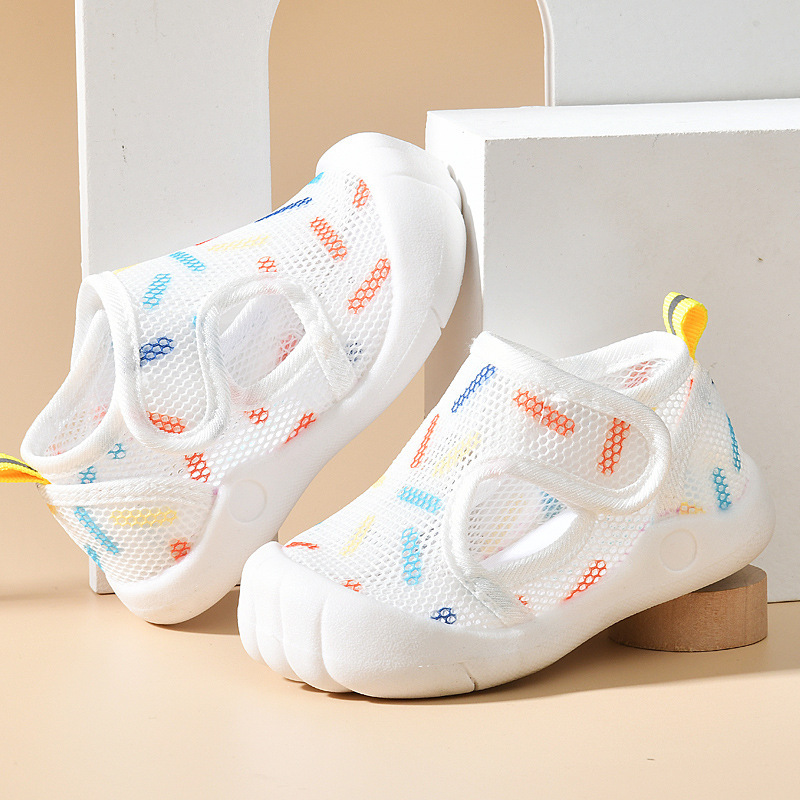 Toddler shoes summer 0 - 3 years old boys and girls thin mesh non-slip wear-resistant anti-kicking sandals