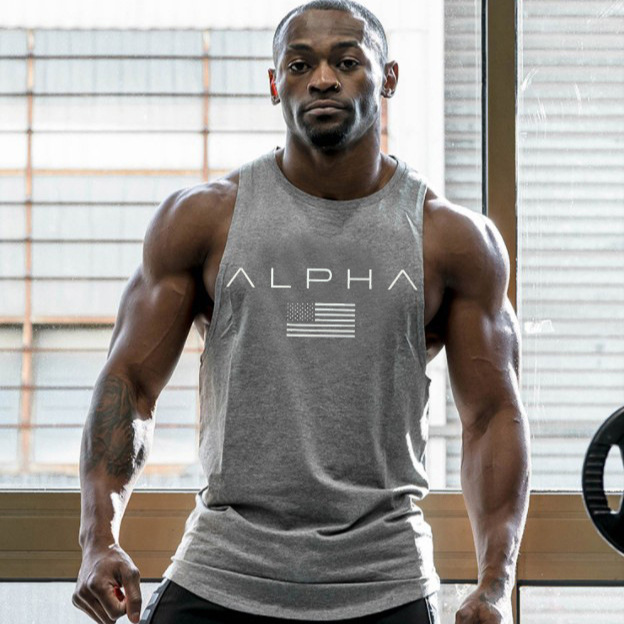 Men's fitness gym, running training vest, fitness training vest, sleeveless cotton vest, men's clothing