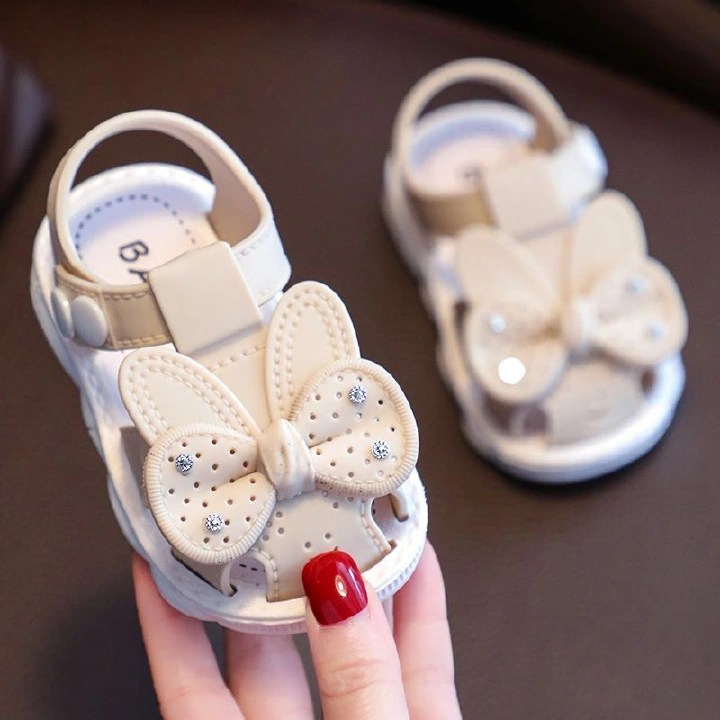 Girls' Sandals Summer Children's Baotou Soft Sole New Little Girl Princess Shoes Infant and Toddler Walking Shoes