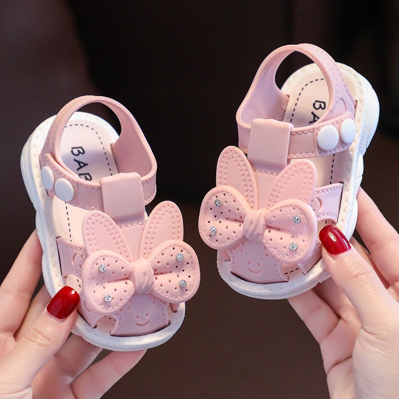Girls' Sandals Summer Children's Baotou Soft Sole New Little Girl Princess Shoes Infant and Toddler Walking Shoes
