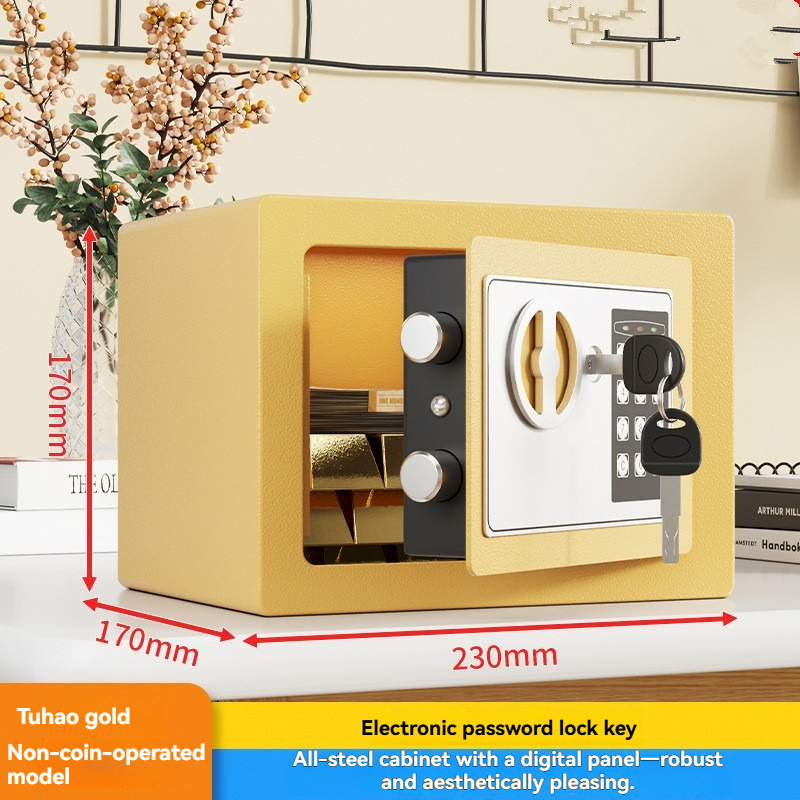 Home Safe: Anti-theft, Combination and Fingerprint, Office and Bedside, All-Steel, Household Safe, Small Built-in Safe