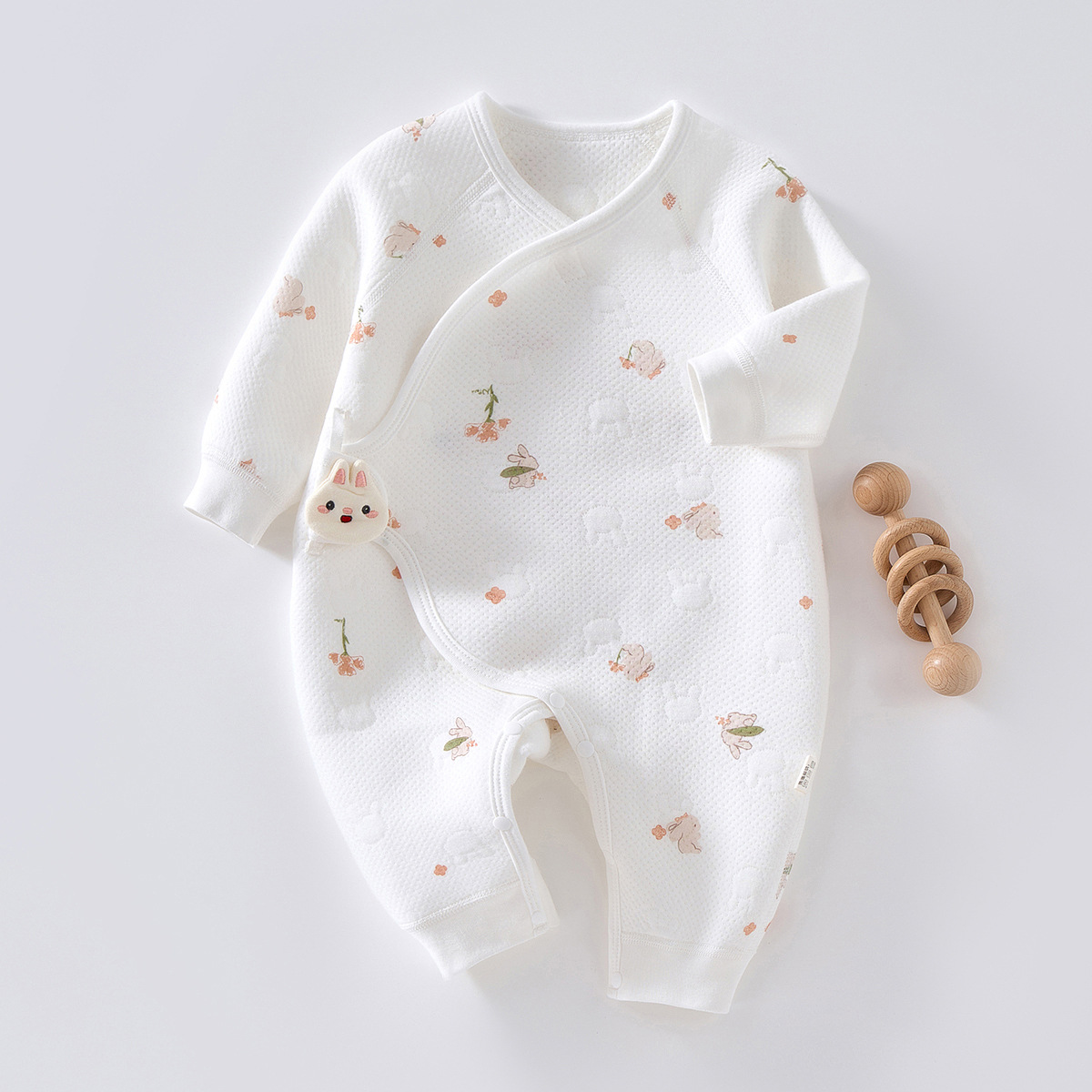 Baby clothes, autumn and winter jumpsuits, newborn baby thin cotton boneless warm jumpsuit