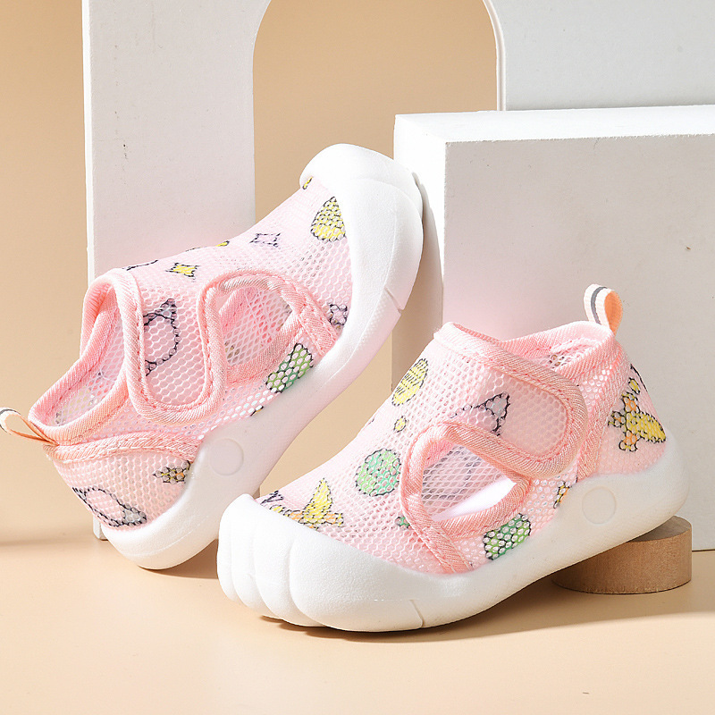 Toddler shoes summer 0 - 3 years old boys and girls thin mesh non-slip wear-resistant anti-kicking sandals