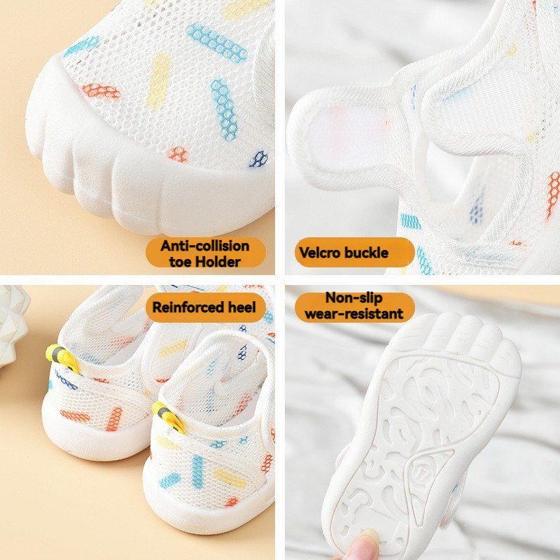 Toddler shoes summer 0 - 3 years old boys and girls thin mesh non-slip wear-resistant anti-kicking sandals