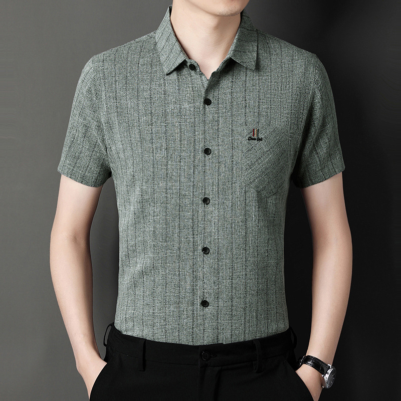Men's non ironing business short sleeved shirt, summer casual shirt, men's clothing