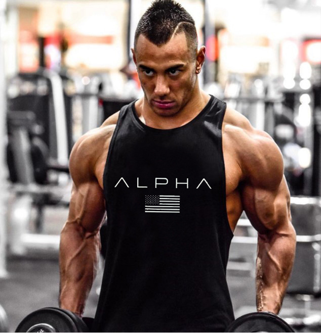 Men's fitness gym, running training vest, fitness training vest, sleeveless cotton vest, men's clothing