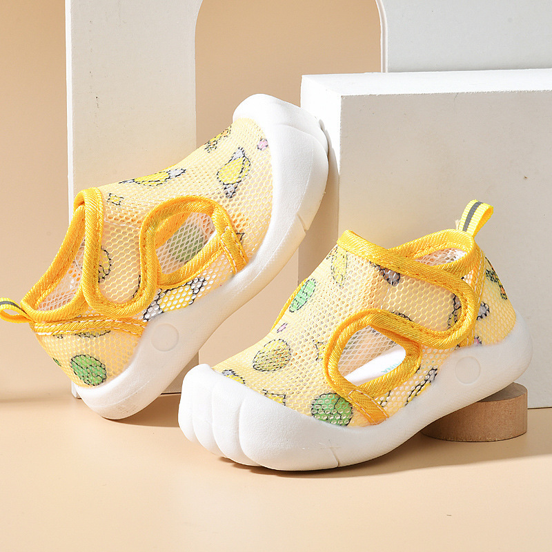 Toddler shoes summer 0 - 3 years old boys and girls thin mesh non-slip wear-resistant anti-kicking sandals