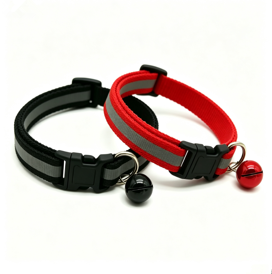 2pcs  Reflective Night-Time Pet Collar – Universal Size for Cats and Dogs, Adjustable with Bell, to Prevent Your Pet from Getting Lost  Pet Supplies