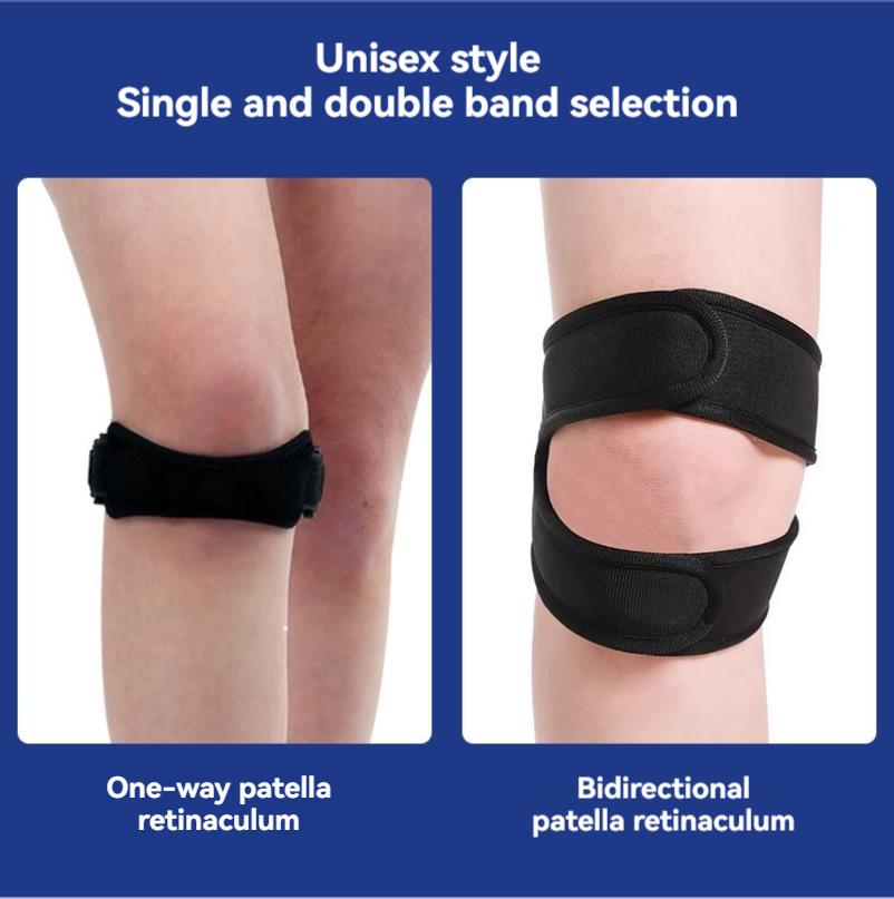 Professional Patella Strap, Running Shock-Absorbing Compression Knee Strap, Meniscus Injury Prevention, Knee Injury Prevention Fitness Strap