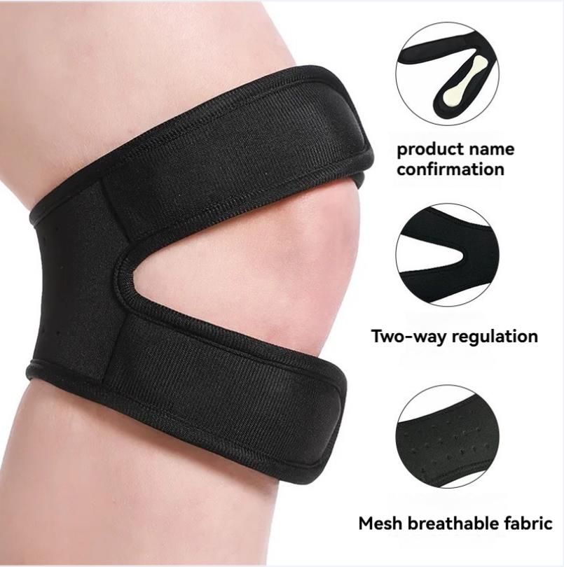 Professional Patella Strap, Running Shock-Absorbing Compression Knee Strap, Meniscus Injury Prevention, Knee Injury Prevention Fitness Strap