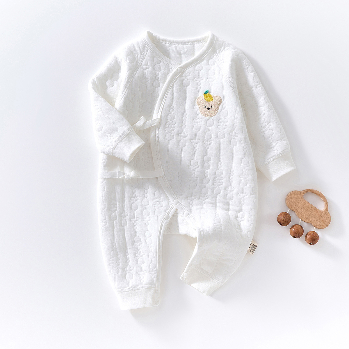 Newborn Baby Clothes: 100% Cotton Spring/Autumn-Style Padded Romper – Warm Baby One-Piece