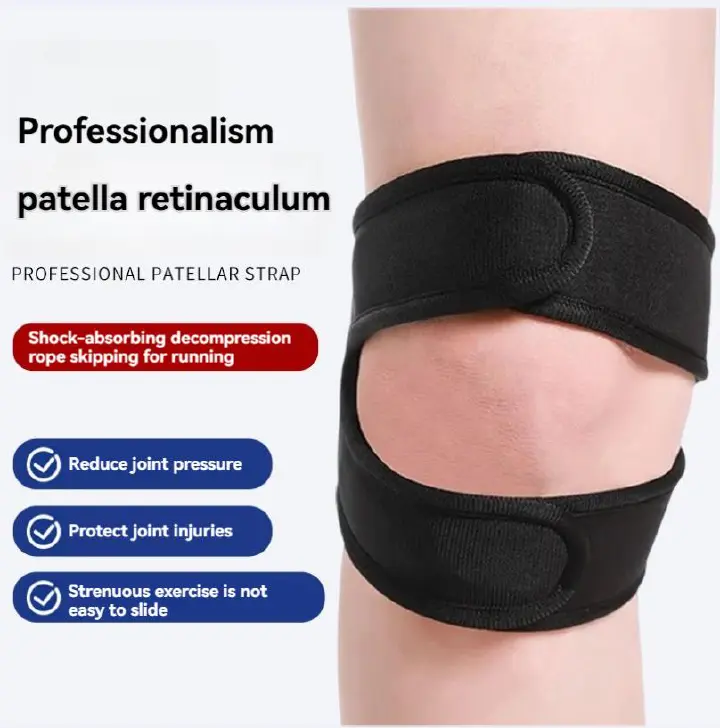 Professional Patella Strap, Running Shock-Absorbing Compression Knee Strap, Meniscus Injury Prevention, Knee Injury Prevention Fitness Strap