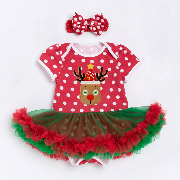 Children's clothing, Christmas gifts, baby dresses, newborn clothes, mesh princess dresses
