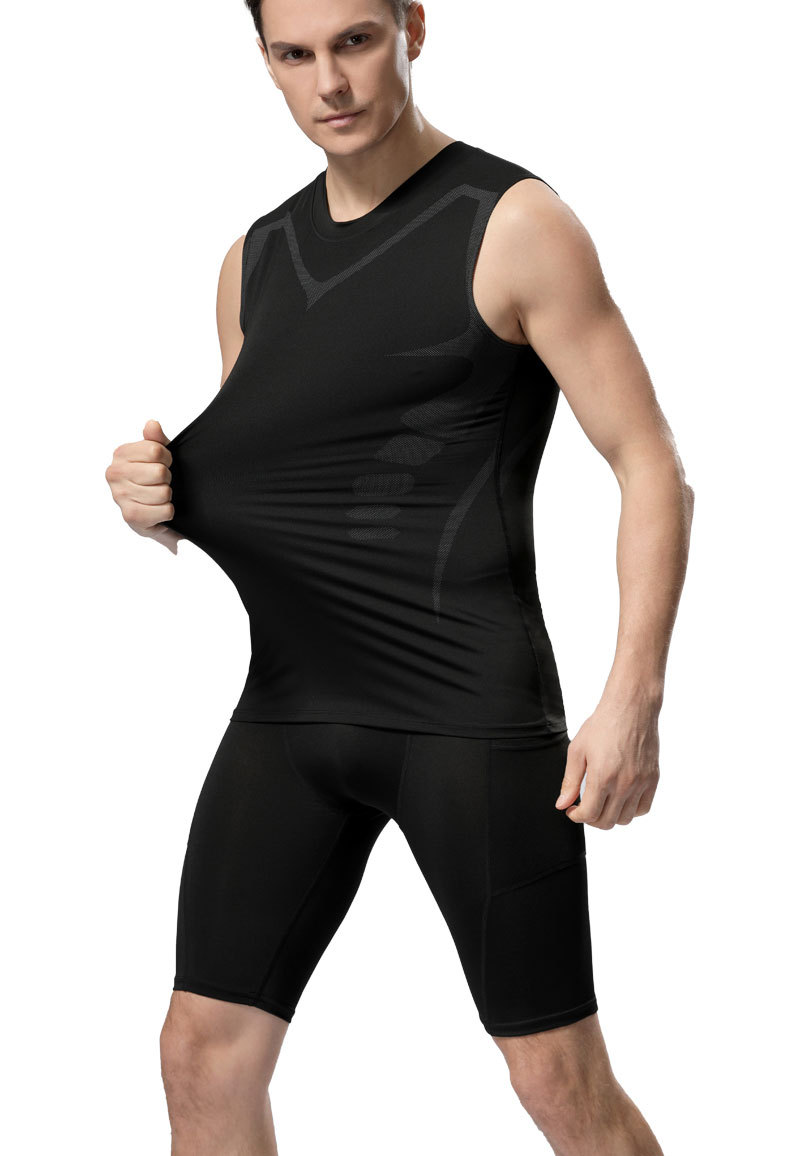 Men’s V-neck Sports Breathable Quick-dry Basketball Cycling Dance Leotard