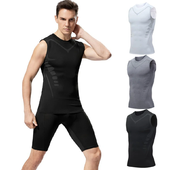Men’s V-neck Sports Breathable Quick-dry Basketball Cycling Dance Leotard