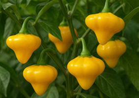 JAMAICAN YELLOW SCOTCH BONNET CHILLI SEEDS EXTRA HOT.