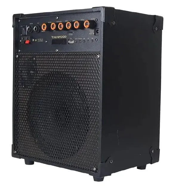 TAGWOOD LTS -6A Rechargeable Trolley Speaker portable outdoor speaker ,bluetooth, wireless microphone, in built battery