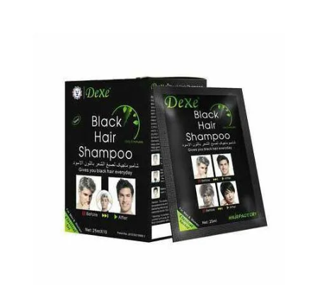 STREAMLINED !!! 10 PCS Dexe Black Hair Shampoo Instant Hair Dye for Men and Women Black Color
