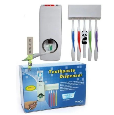 PRICE DROP! PROMOTION PRICE! 🤑DONT MISS OUT🦋Family Dustproof Toothpaste Wall Mounted Kids Hands Free Toothpaste Squeezer Holder Toothpaste Dispenser Set