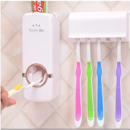 PRICE DROP! PROMOTION PRICE! 🤑DONT MISS OUT🦋Family Dustproof Toothpaste Wall Mounted Kids Hands Free Toothpaste Squeezer Holder Toothpaste Dispenser Set