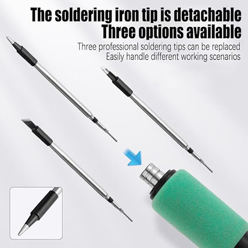 Wireless USB Soldering Iron Kit—Rechargeable Portable Soldering Tool with Solder Wire, Rosin, and Stand,6 pcs