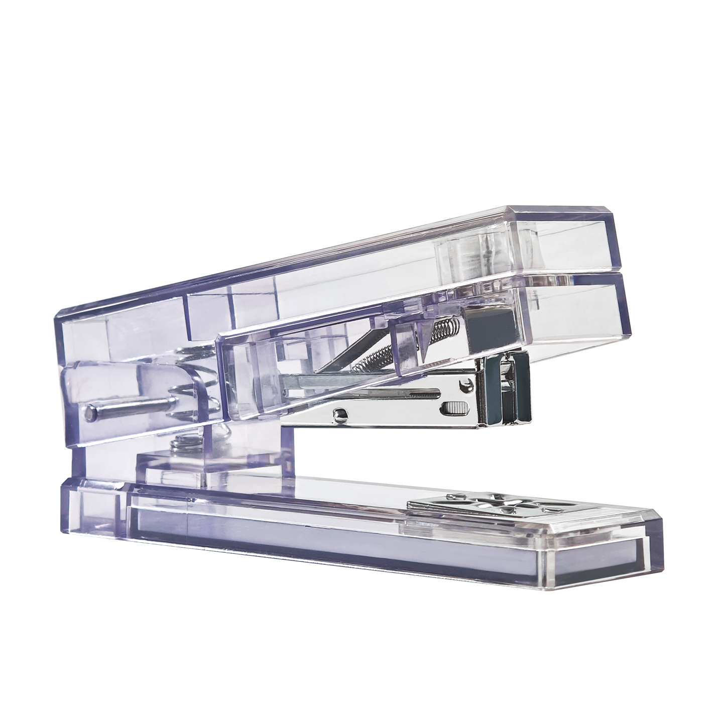360° Rotatable Transparent Gradient Stapler Kit, 25 Sheets Capacity with 1900pcs 24/6 & 26/6 Staples, One-Finger Press Stapler for School, Office & Home