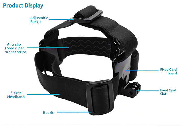 Head mounted phone holder suitable for smartphones and sports cameras, outdoor live streaming stand for first person video viewing, with phone clip (6-10cm)
