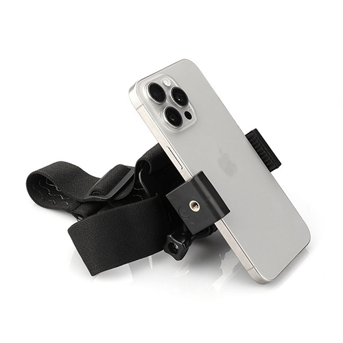 Head mounted phone holder suitable for smartphones and sports cameras, outdoor live streaming stand for first person video viewing, with phone clip (6-10cm)