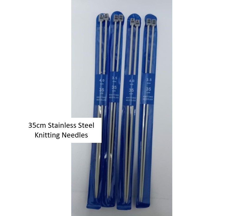 35cm Stainless Steel Knitting Needle Durable Lightweight Metal Craft Tools for Hand Knitting Yarn Projects Smooth Finish Various Sizes 2mm to 10mm for Clothing Accessories 1 PACK HAS 2