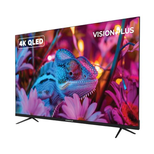 VISION PLUS 55 INCH VP8855QV QLED 4K SMART TV FRAMELESS V+ OS,NETFLIX OFFICIAL SMART CONTENT TV, DOLBY AUDIO,YOUTUBE,2 USB,3 HDMI+ FREE TV GUARD AND WALL BRACKET -2 YEARS WARRANTY