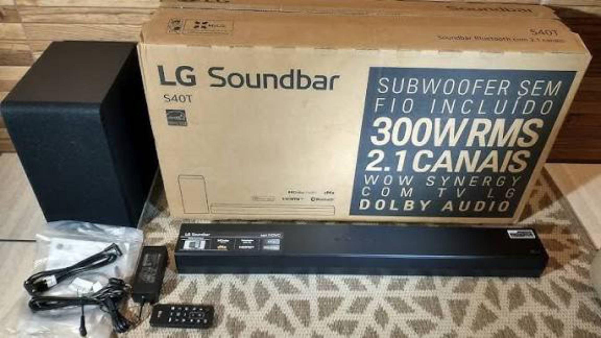 LG S40T 300W 2.1CH SOUNDBAR WITH DOLBY DIGITAL AND DTS DIGITAL SURROUND,BLUETOOTH,USB,AUX-1 YEAR WARRANTY