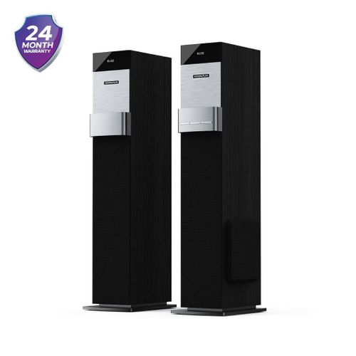 Vision Plus VP2080TS 360W Tower Speaker – Handcrafted Wood Cabinet, Dual 8" Subwoofers, Bluetooth, HDMI, USB, FM Radio, LED Display + 2YRS WRTY