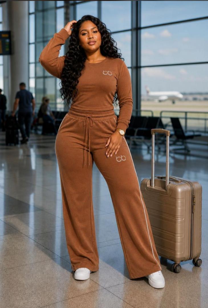 Ladies 2PC Outfit Matching Set Trendy Fashion Top and Trouser Comfortable Casual Wear Kenya