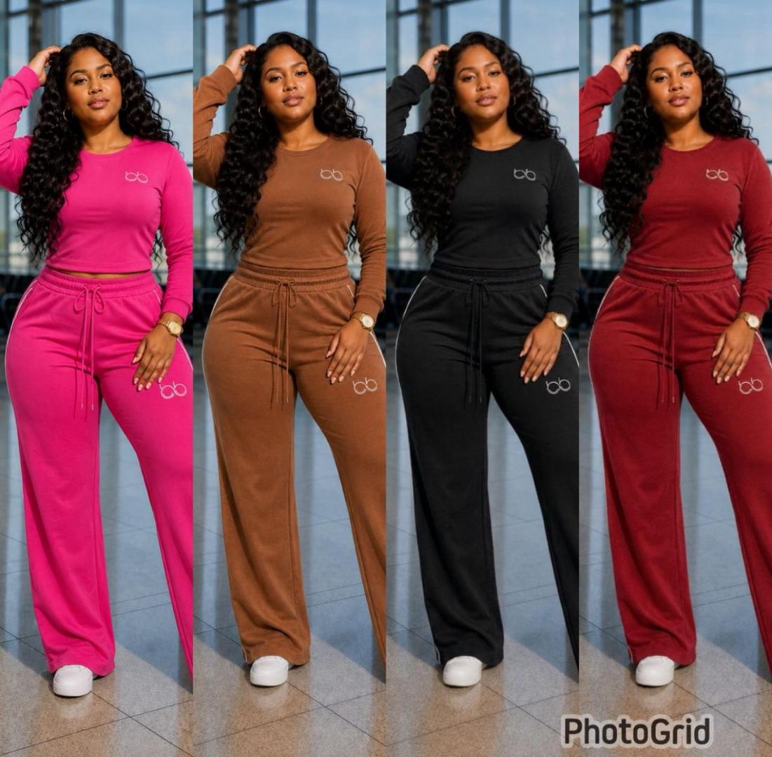 Ladies 2PC Outfit Matching Set Trendy Fashion Top and Trouser Comfortable Casual Wear Kenya