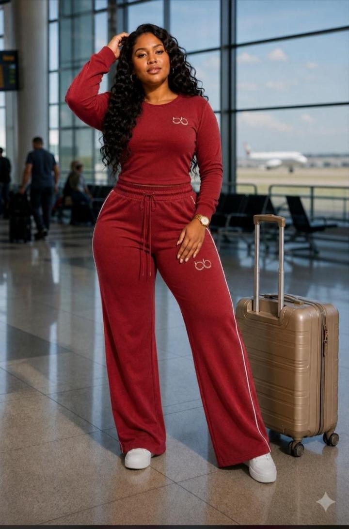 Ladies 2PC Outfit Matching Set Trendy Fashion Top and Trouser Comfortable Casual Wear Kenya