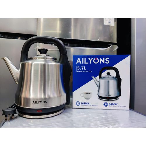 AILYONS 5.7ltrs Stainless Steel Electric Big Kettle, Ultra Plus Lyons Kettle Automatic Hot Water Boiler or Heater Jug Auto Shutoff.