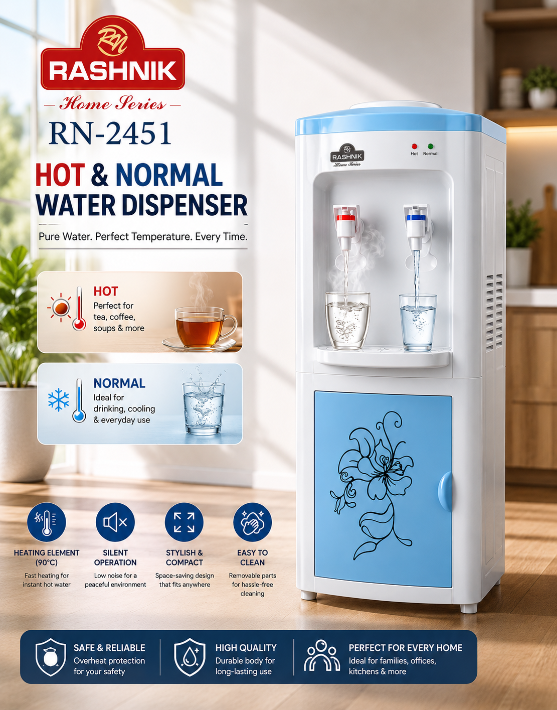 🔥BRAND NEW RASHNIK INSTANT HOT & NORMAL WATER, ANYTIME | ELEGANCE IN EVERY DROP.