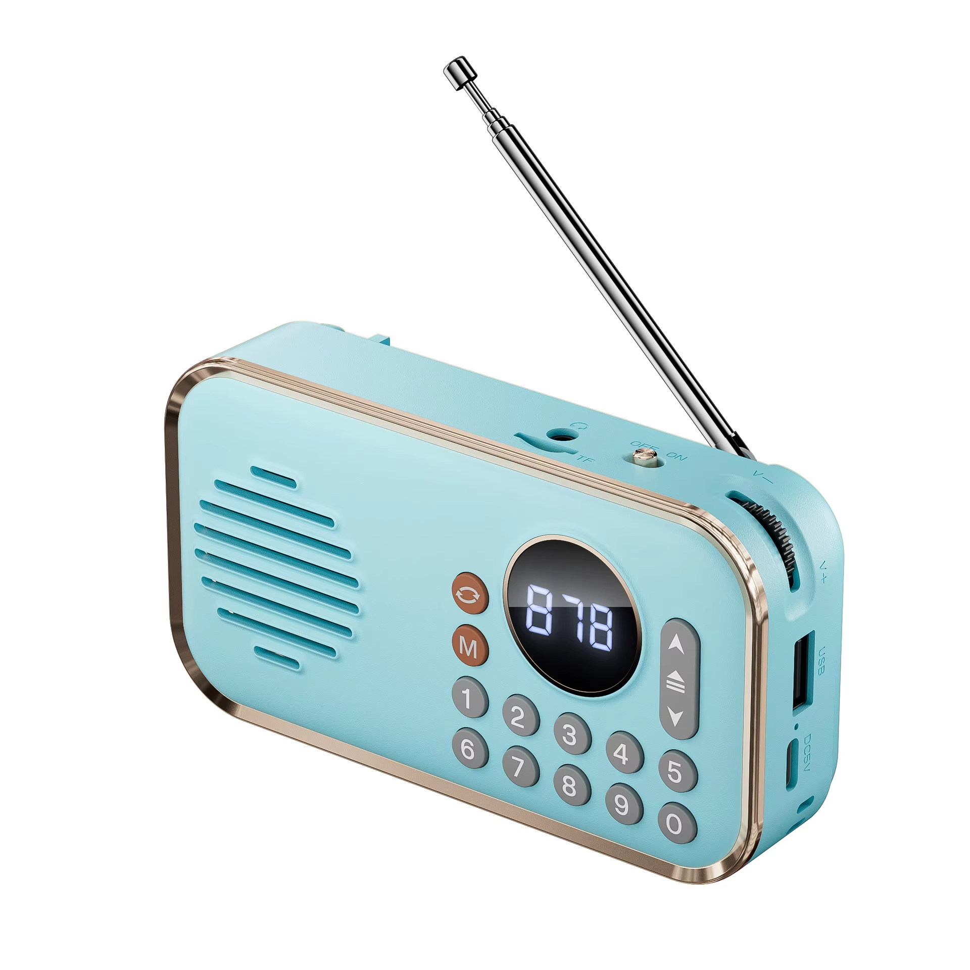 Wireless Stereo Bluetooth Speaker with Multi-band Radio Function HIFI Sound Support BT U Disk TF Card Mini Portable Super Bass