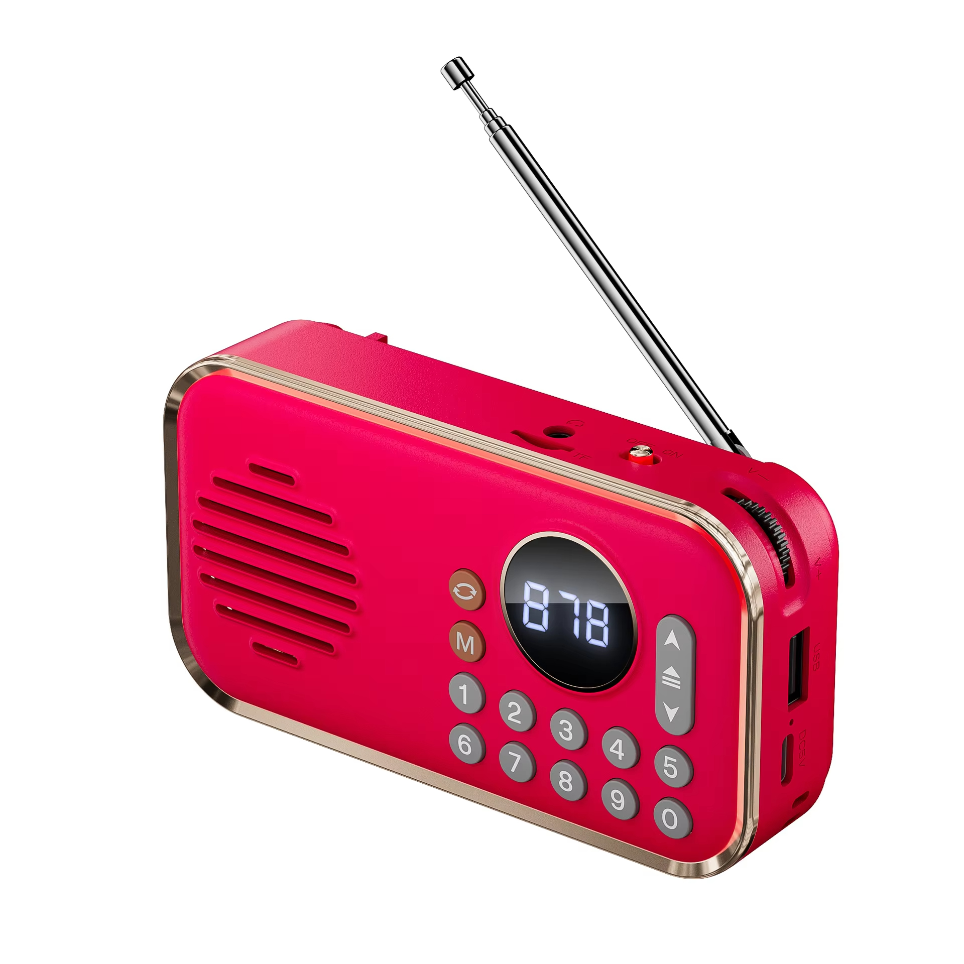 Wireless Stereo Bluetooth Speaker with Multi-band Radio Function HIFI Sound Support BT U Disk TF Card Mini Portable Super Bass